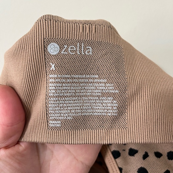 ZELLA Animal Print Elevate Seamless Tank Top Bra & Leggings Matching Set XXS - Picture 7 of 10